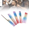 5pcs Space Aluminum Colorful Gradient Haircut Comb Salon Hairdressing Comb