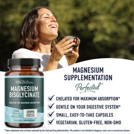 Magnesium Bisglycinate 400mg | Chelated for Maximum Absorption | Supports Relaxation and Muscle Health | 120 Capsules