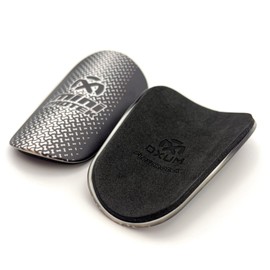 Oxum Sport Espinilleras de Fútbol Personalizadas Mini para Niños y Adultos - Talla M 10 x 6 cm Negra