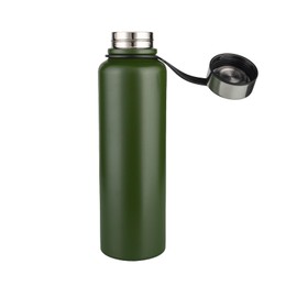 1.5L Metal Water Bottle Stainless Steel Vacuum Flask, Non-Leak Sports Water Bottles Drinks Bottle for Running, Gym, Cycling Multiple Specifications (Green,1.5L (13x3.5 inch))