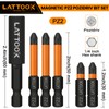 Pozidriv Bit Set, LATTOOK 6-Piece PZ2 Bits Pozi Pozidriv Screwdriver,