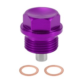 RATCHROLL 1 Set Universal Oil Drain Plug Anti Leakage Oil Pan Drain Bolt Screw Thread Repair with Gasket Magnetic Purple Aluminum Alloy Copper M20x1.5