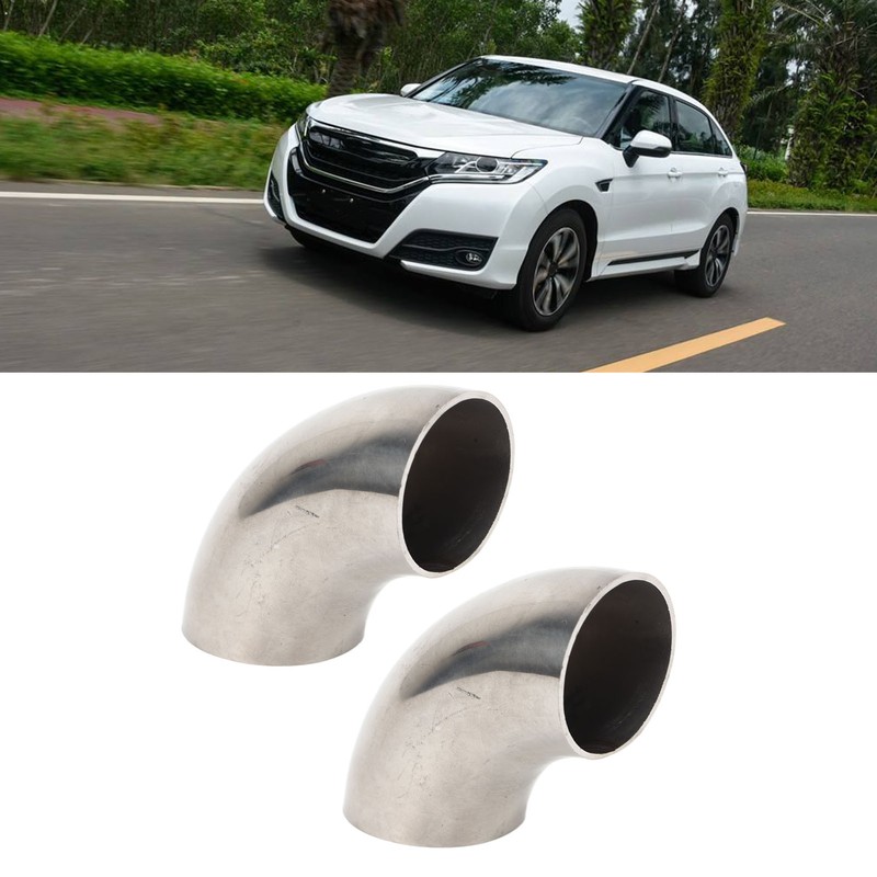 2PCs 90 Degree Elbow Wastegate Dump Valve Pipe 1.5in Stainless