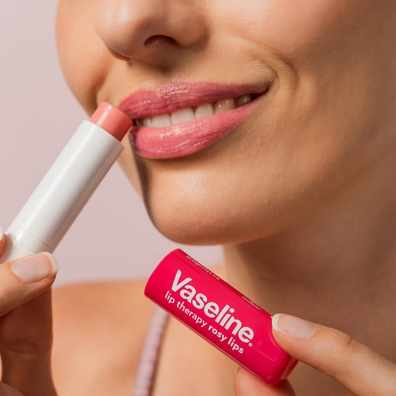 Vaseline- Paquete variado de 4 bálsamos labiales hidratantes Lip Therapy