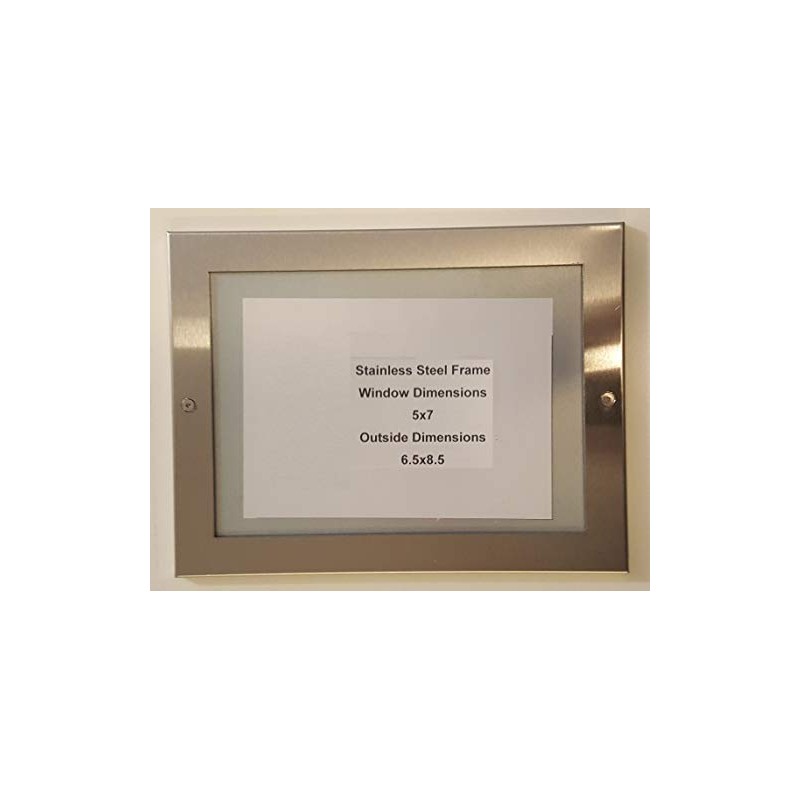 BUILDINGSIGNS.COM Elevator certificate frame (size 5x7, stainless Steel)