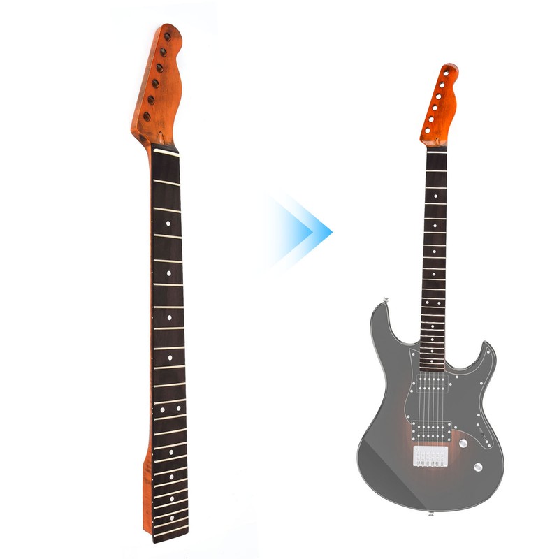 Guitar Neck 22 Fret Rosewood Maple Fingerboard Replacement Electric Guitars
