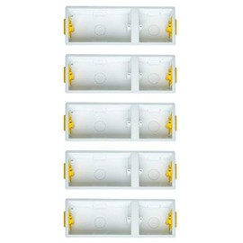 Pack of 5 x Appleby SB638 Dry Lining Wall Boxes 35 mm Deep Combi 2+1 Gang Side by Side