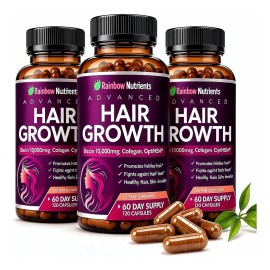 3x 24-in-1 Advanced Hair Growth Vitamins Stops Hair Loss