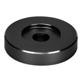 PUSOKEI 45 RPM Adapter, Vinyl Turntable Dome 45 Speed Adapter and Turntable Adapter Large Hole Conversion Sheet Vinyl Black Clamp Adapter for Most Big Hole (Black)