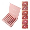 Set De 6 Pintalabios Mate Colección De Brillos De Labios