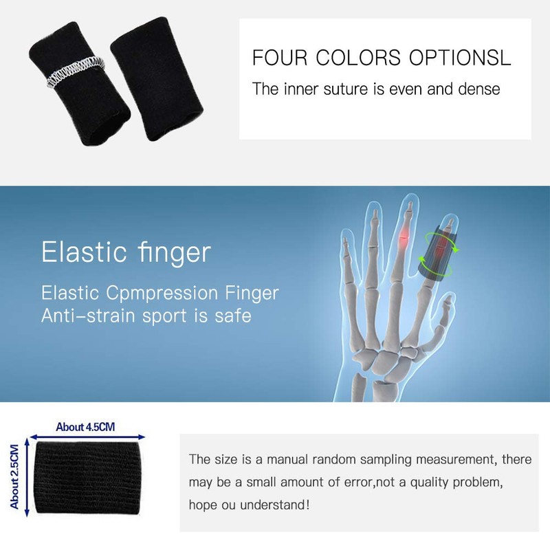 ONTYZZ Finger Support 10 Pcs Sport Finger Protectors Stretchable Finger