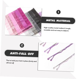 Mikinona Glitter Hair Clips 96 Pcs Metal Bobby Pins Large Bobby Pins for Women Hair Products for Women