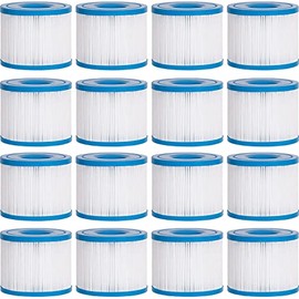 Intex Type S1 Spa Filter for All Intex PureSpa 28429E, 28403E, 28407E, 28443E, 28453E, 28421E, 28423E, 28413E, and 28453E, 11692, SB-h10, JPC01 Swimming Pool Pump, 16 Pack