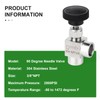 TAISHER 1PCS 304 Stainless Steel 90 Degree Needle Valve 3/8"