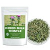 HOLFLYING Natural Dried Milk Thistle Leaves - 2.5 oz, Cut