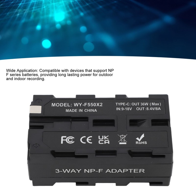 Dummy Battery NP F970 F750 F570 F550 DC Coupler Continuous