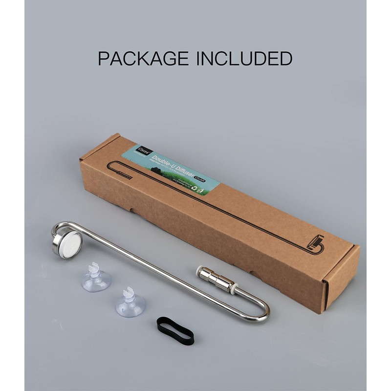 Clscea Stainless Steel CO2 Diffuser Atomizer with Integrated Check Valve