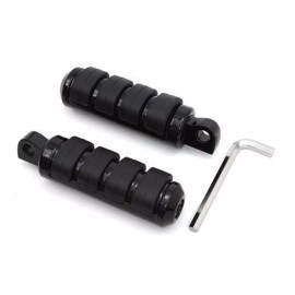 V-Twin 27-1457 Black Anti-Vibe ISO Style Foot Pegs for Harley Male Mount