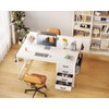 Casaottima 48-Inch Computer Desk with 4 Fabric Drawers — Home