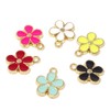 Honbay 24 colgantes de flores esmaltadas para hacer joyas o