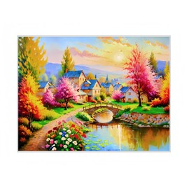 FTWONLIVE Jigsaw Puzzle, Puzzle for Adults 1000 Pieces, Fun and Challenging Jigsaw Puzzle for Adults, Size 27.55 x 19.75 inches Puzzle, Beautiful Natural Scenery of The Farm
