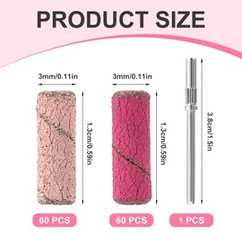 120 Stück Kleines Nagelschleifbänder, 240 Grit und 180 Grit Schleifbänder für Nagelbohrer, Mini Schleifhülsen Nagelfräser, Schleifkappen Nagelfräser Aufsatz für Professionelle Maniküre Pediküre