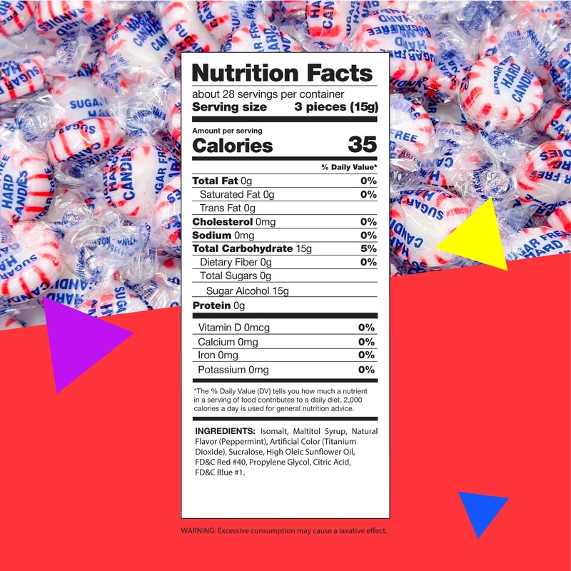 Sugar Free Peppermint Starlight Mints | 1 Pound Bag |