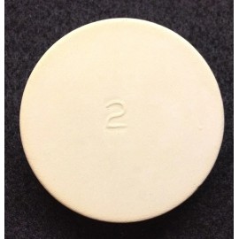 Kirkhill Inc  Sink/Tub Drain Stopper- NOS- SOLID RUBBER!- Fits 2" Dia. Openings -White - New