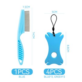 HINFHI 4 Pieces With Magnifying Glass Tick Grab Tool And 1 Flea Comb, Pet Removal Comb, Pet Cleaning Supplies.