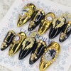 Golden Lingering Handmade Nail Tips - Oval XL / 금빛