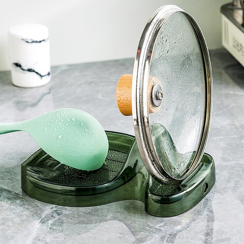 Komost 2-Pack Multifunctional Spoon Rest and Lid Holder for Kitchen