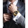 OLEVS Gold Black Watches for Men Waterproof Diamond Business Luxury