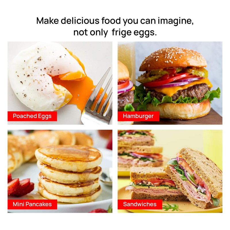 Egg Ring 4-Pack Stainless Steel Egg Rings with Anti-Scald Folding