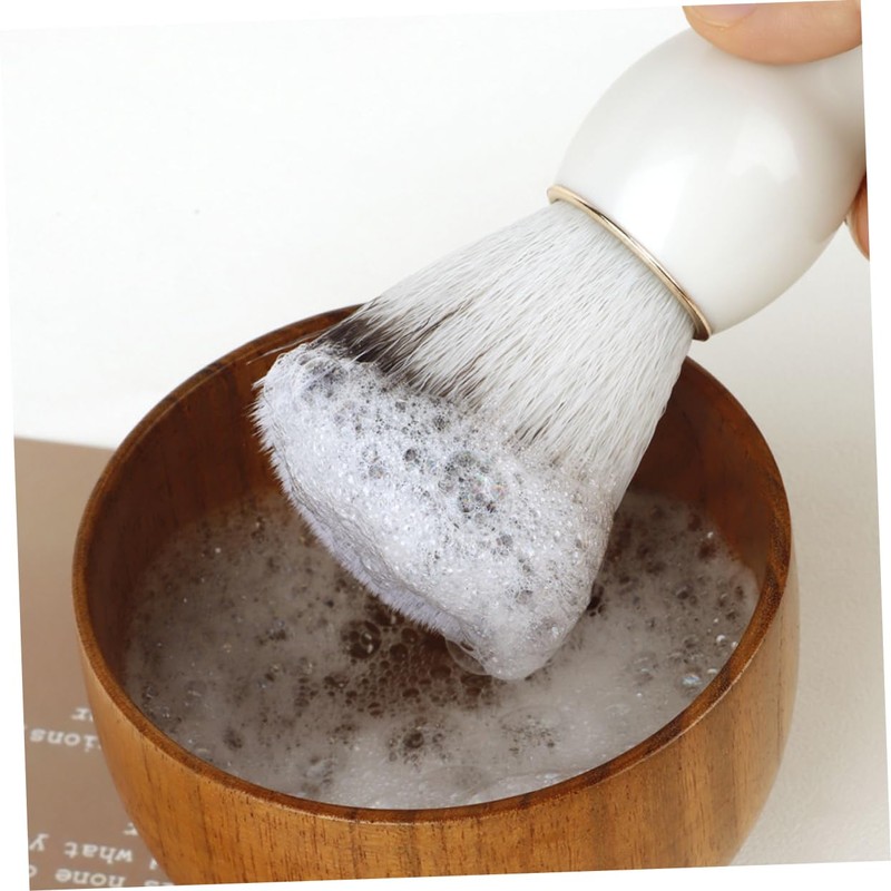 BIUDECO 2Pcs Portable Men Shaving Brush Soft Hair Foaming Brush