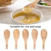5Pcs Soup Spoon Fish Shaped Carved Wooden Rice Spoon Kitchen