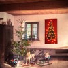 KuSONG Tapestry Christmas Tree, Xmas Tree Christmas Art Tapestries for