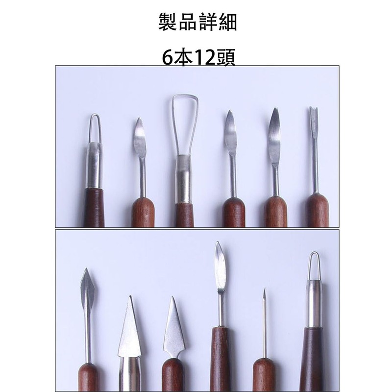 LUYING Clay Carving Tools, Clay Spatula Set, Line Drawer, Clay
