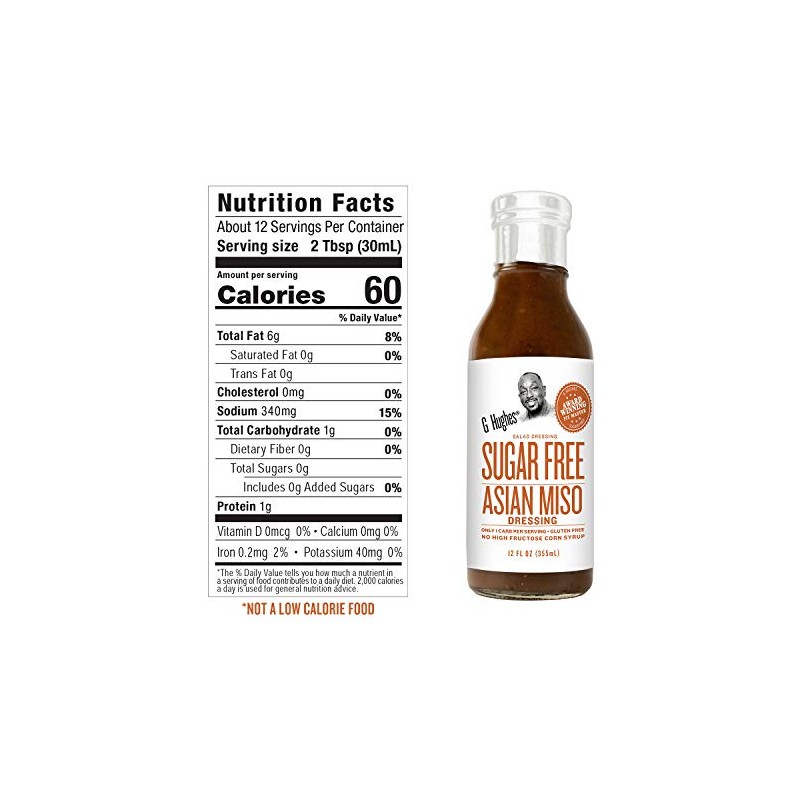 G Hughes Sugar Free Asian Miso Dressing - Asian Salad