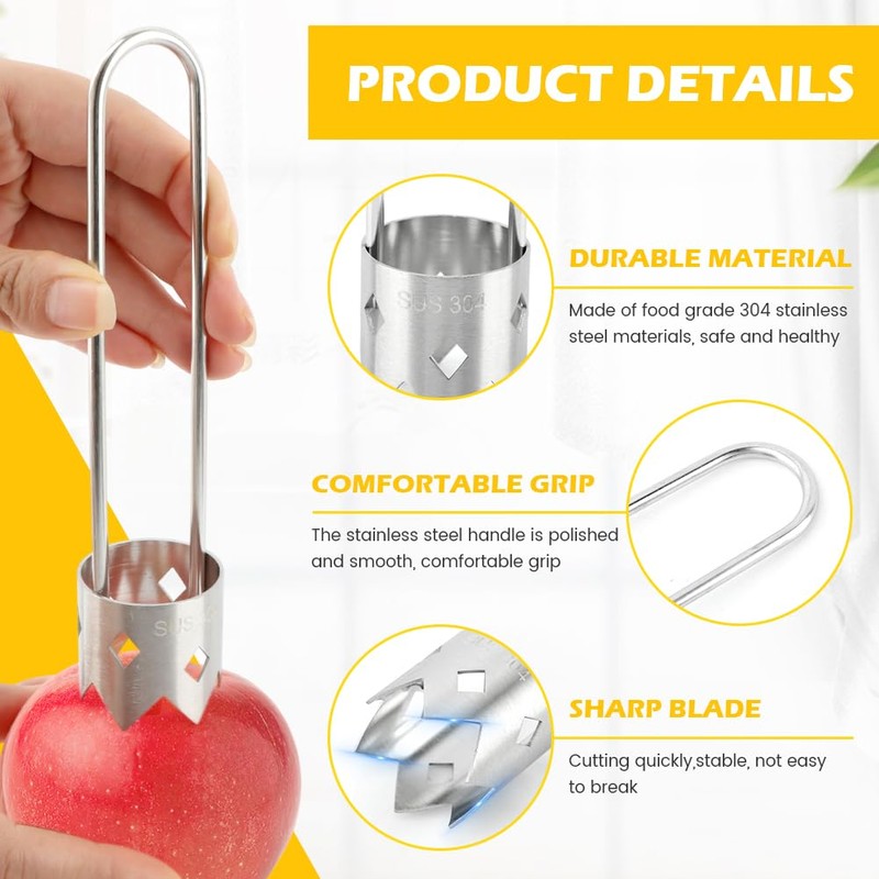 Removal Tool for Fruit Core, Home Fruit Corer Set, With