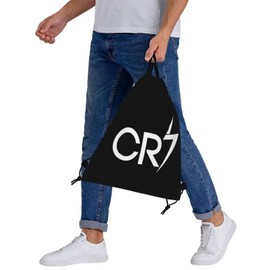 EZB Football Legend CR7 Drawstring Ronaldo Bag | 36x30cm Midi Sized Backpack | Multi-Use: Sports Kits, PE Kits, Gym, Lunch, Holiday, Beach, Soccer Pump Bag | CR7 Bag