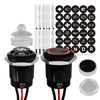 FILN - 2Pcs Black Plated Latching Pushbutton Switch Power Button