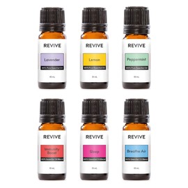 Aromatherapy Kits by Revive Essential Oils - 100% Pure Therapeutic Grade, Diffuser, Massage, Aromatherapy (Basics Kit)