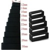 Galepromot 4 Pcs Black Silicone Watch Band Strap Loops, Silicone