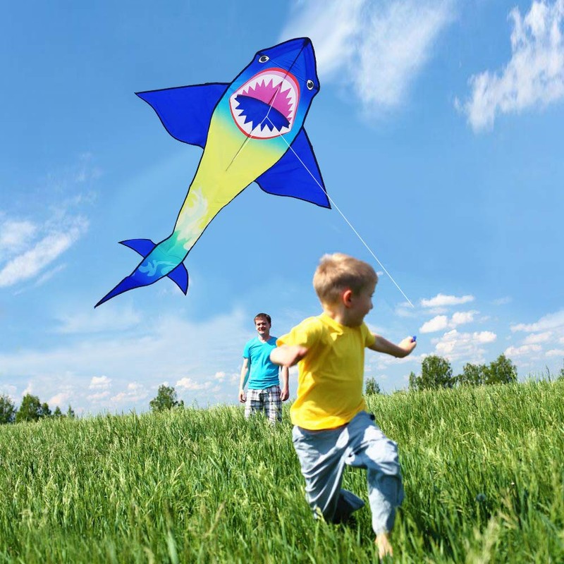 HONBO Large Shark Kites for Kids & Adults, Easy to