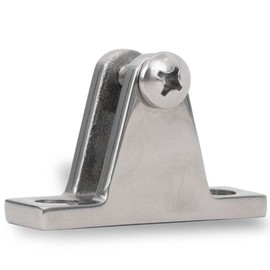 Five Oceans Bimini Top Hardware - Marine Bimini Top 90 Degree Deck Hinge with Screw Pin, Heavy-Duty AISI316 Stainless Steel Bimini Top Mounting Hardware - FO367