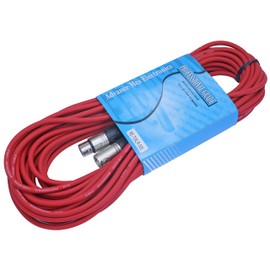 MCSPROAUDIO 50 Foot Male to Female XLR Microphone Cable (Red)