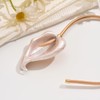 Doubnine Elegant White Calla Lily Choker Necklace, Gold Plated Collar