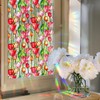 Runtoo Window Privacy Film Rainbow Tulip Flowers Window Clings 3D