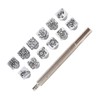 12Pcs Stamping Punch Tool Tang Dynasty Flower Design DIY Vegetable