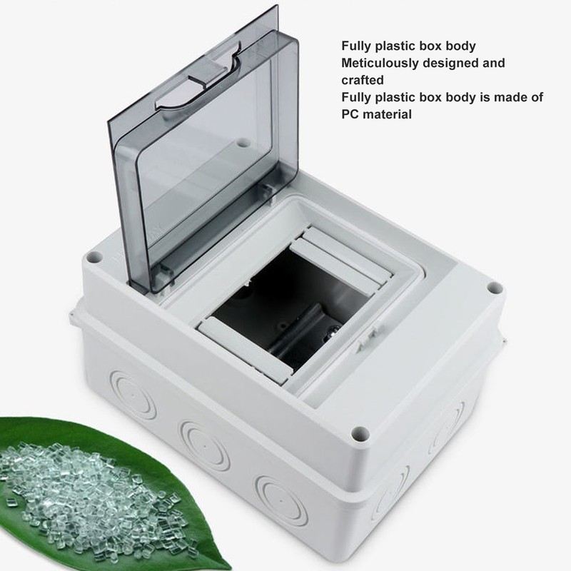 Circuit Breaker Box PC IP65 Waterproof 5 Way Transparent Cover